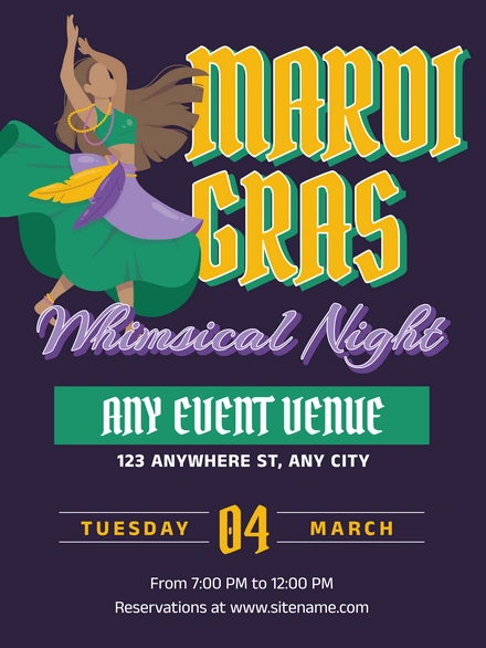 Mardi Gras Event Poster