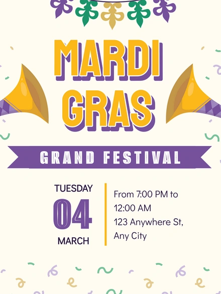 Mardi Gras Invitation