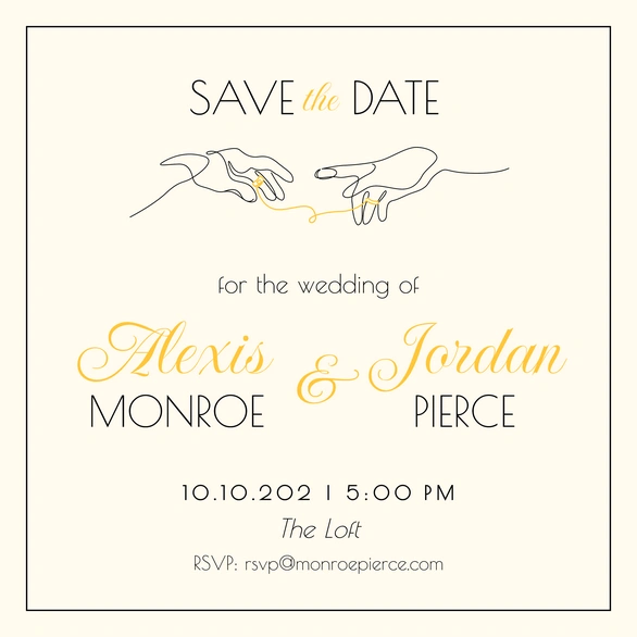 Announcement of wedding date and details