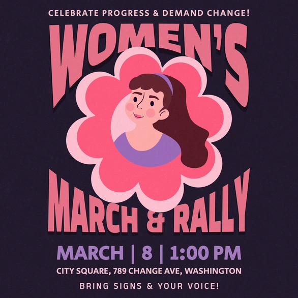 Promoting a women's march event