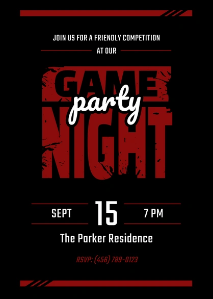 Invitation to a game night