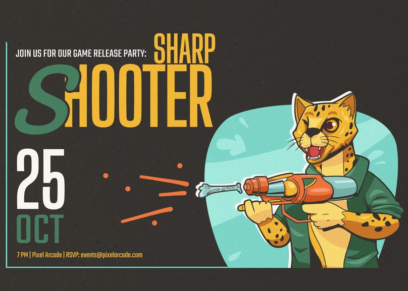Game Release Party Invitation