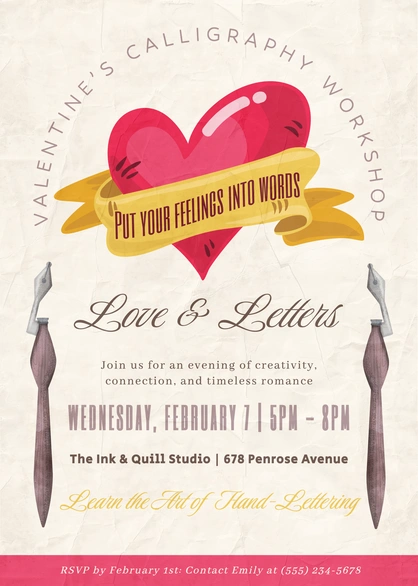 Valentine's Calligraphy Event