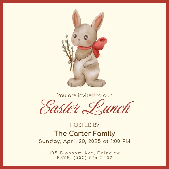 Easter Lunch Invitation