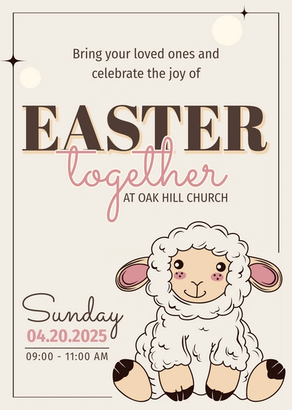 Easter gathering at a church