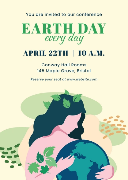 Invitation to an Earth Day conference event