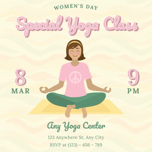 Yoga event advertisement
