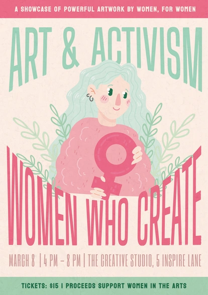 Showcase of artwork by women