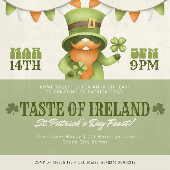 St. Patrick's Day Event Invitation