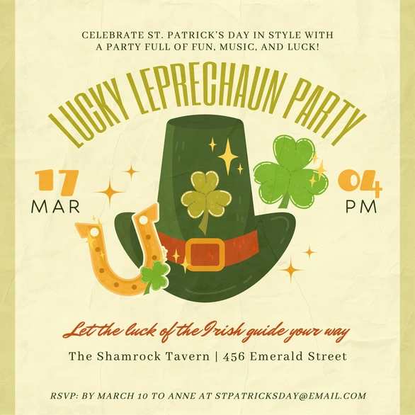 St. Patrick's Day Celebration Invitation