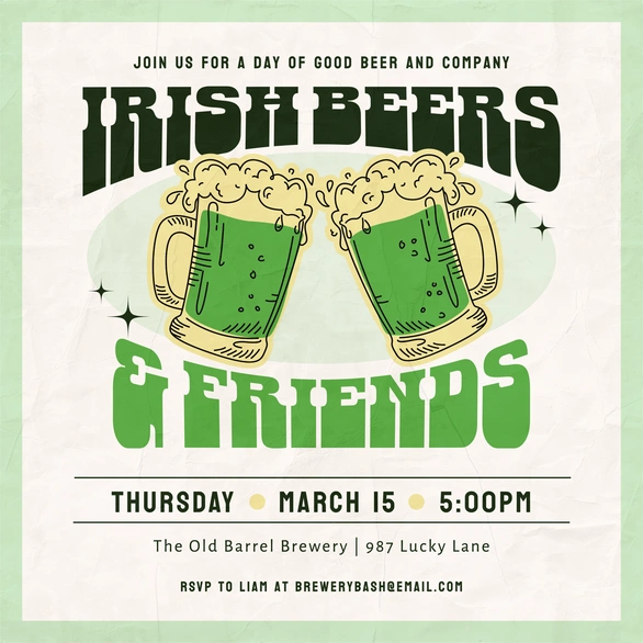 Invitation to a beer event