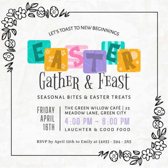 Invitation for Easter event