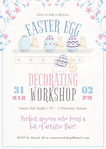 Easter Egg Decorating Workshop Announcement