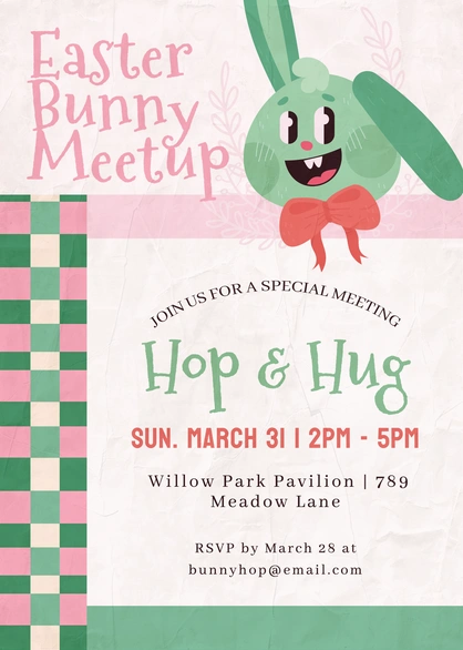 Special meeting invitation featuring an Easter theme