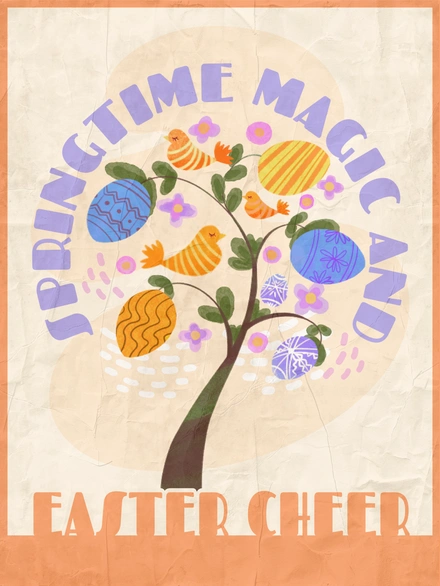 Spring and Easter theme illustration