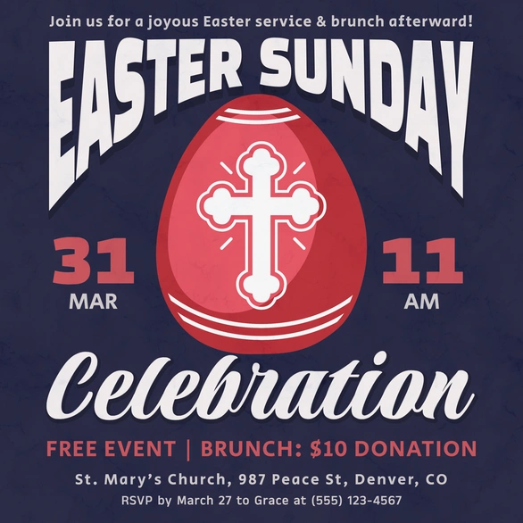 Easter Sunday Event Invitation