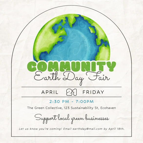 Earth Day Fair Announcement