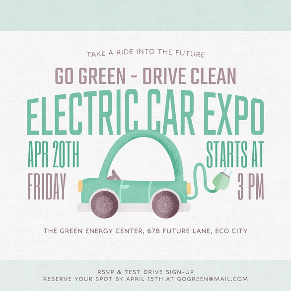 Invitation to Electric Car Expo