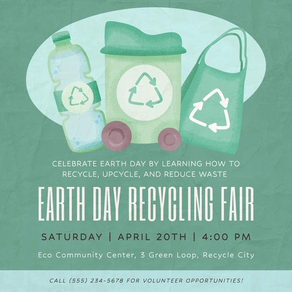 Earth Day Recycling Fair Announcement