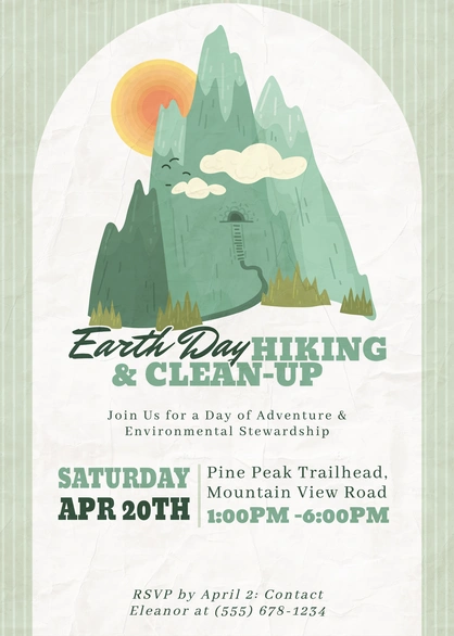 Earth Day event invitation