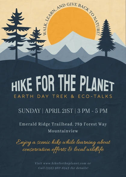 Eco-friendly hiking event