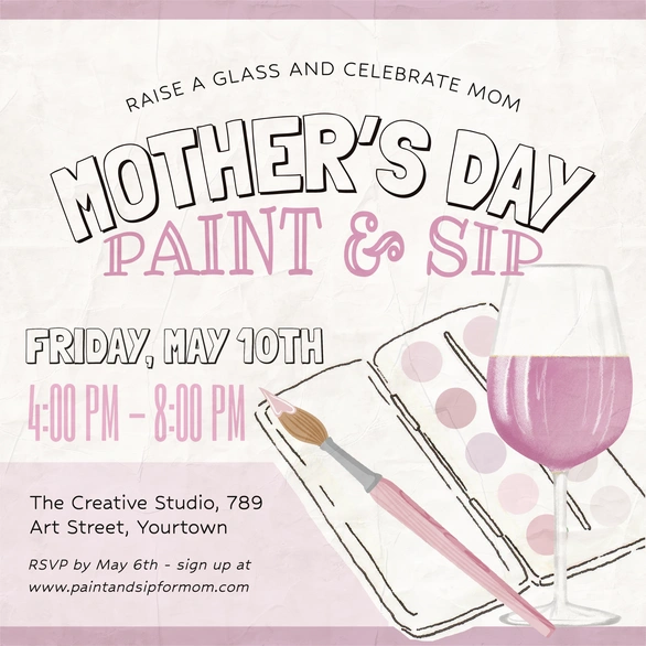 Mother's Day event invitation