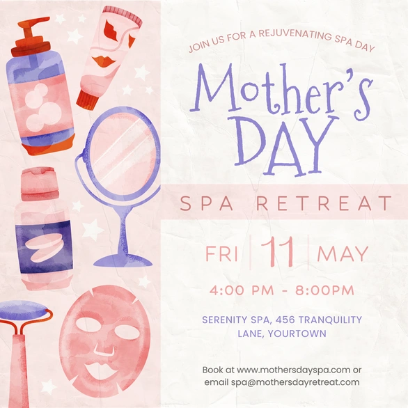 Spa Event Invitation