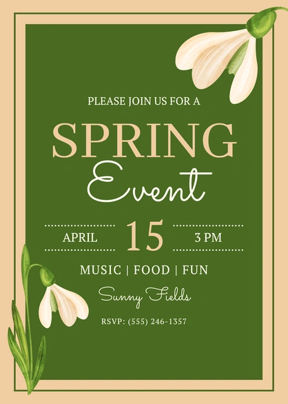 Spring Event Invitations Studio Templates