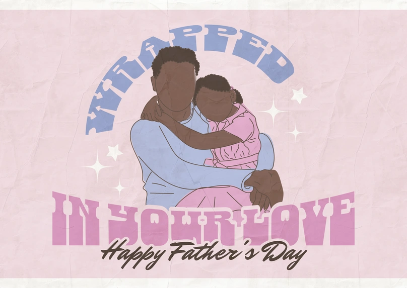 A father and child embracing