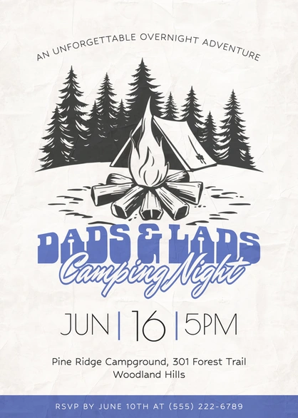 Camping Event Invitation