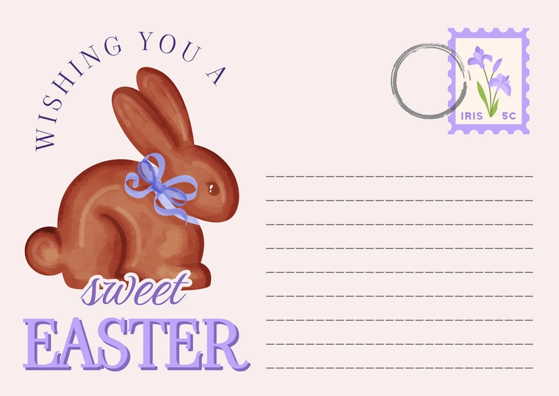 Easter greeting with bunny