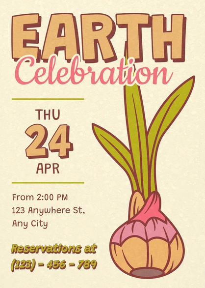 Earth celebration event promotion