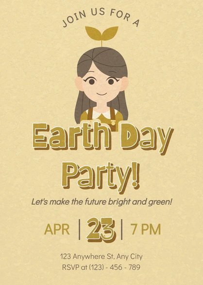 Earth Day Party Invitation