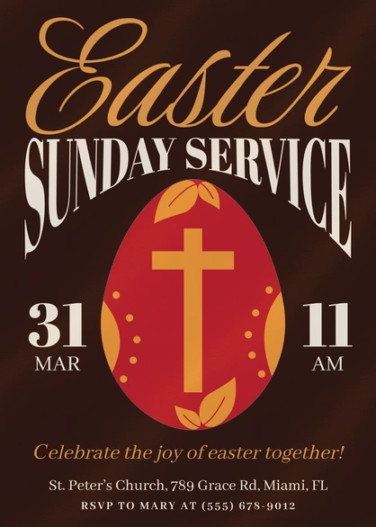 Easter Sunday Service Announcement