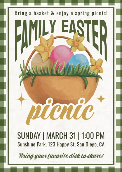 Easter Picnic Invitation
