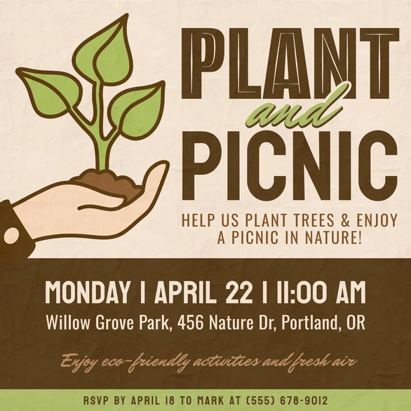 Eco-friendly activity announcement