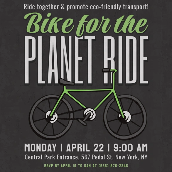 Promotion of eco-friendly transport through a community biking event.