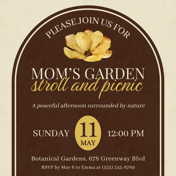 Invitation for a stroll and picnic