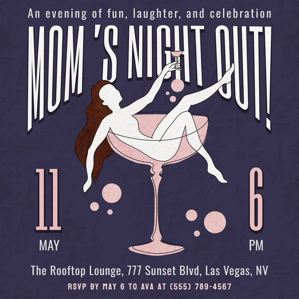 Mom's Night Out invitation