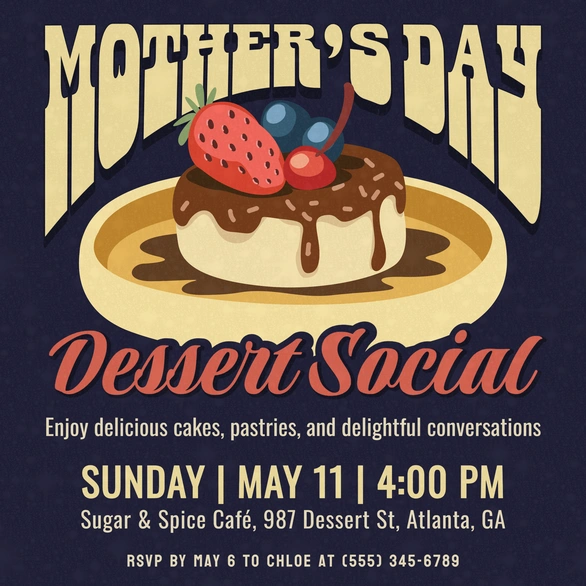 Mother's Day Dessert Social