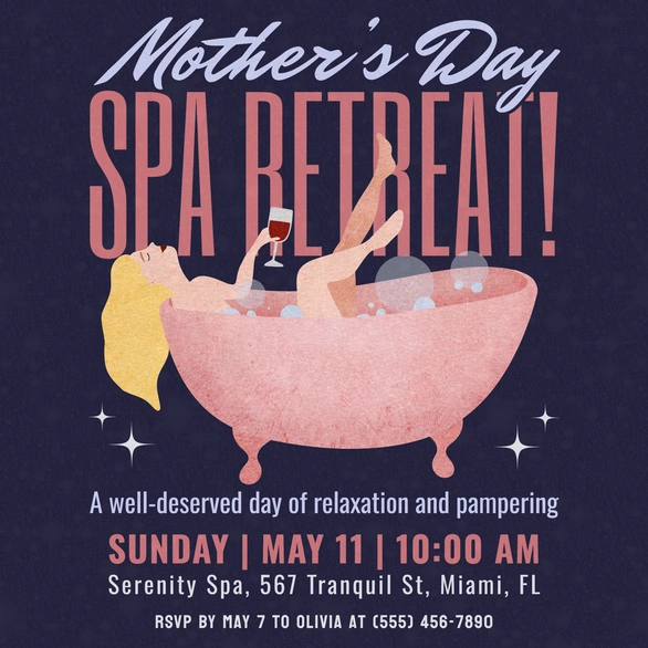 Spa Event Invitation