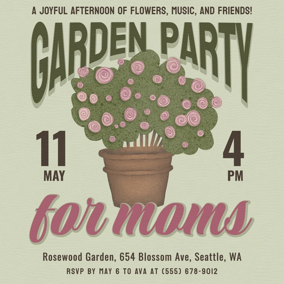 Garden Party for Moms