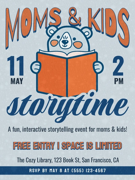 Interactive storytelling event for moms and kids
