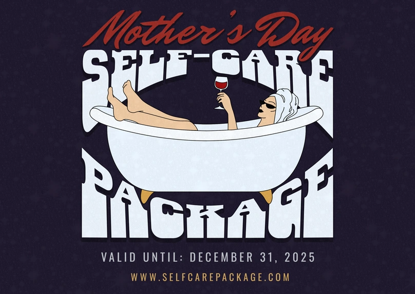 Self-care package advertisement for Mother's Day