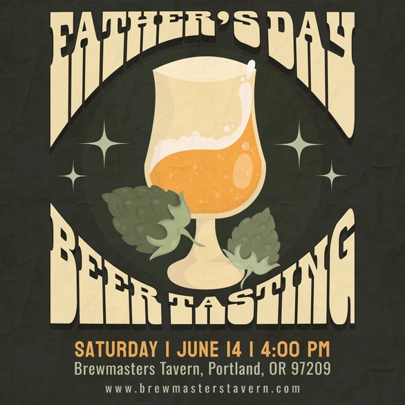 Promotional Poster for Father's Day Beer Tasting