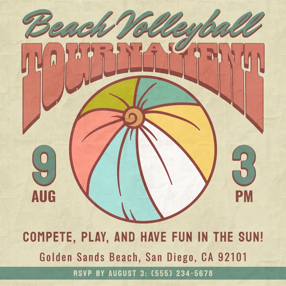Beach Volleyball Event Announcement