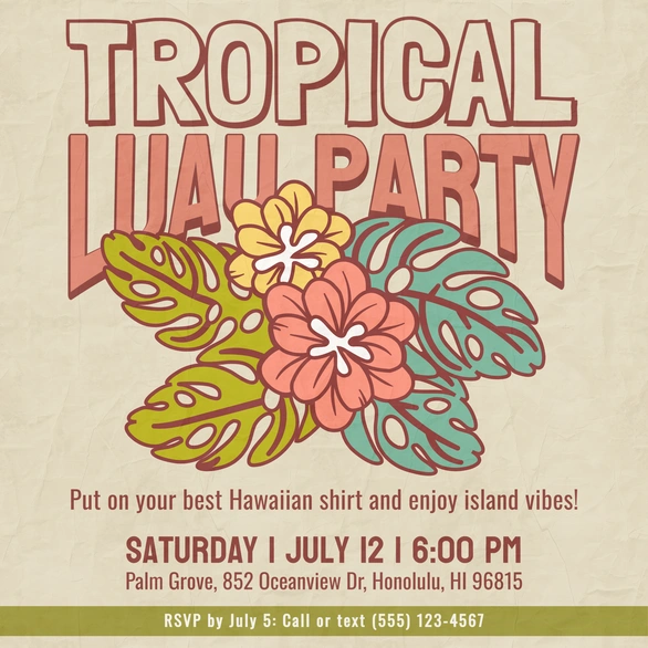 Tropical Luau Party