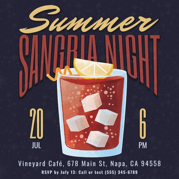 Sangria Night Event