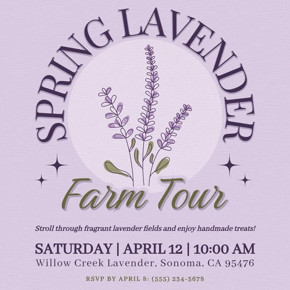 Lavender Farm Tour Event