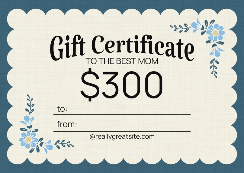 Gift Certificate for Mother's Day